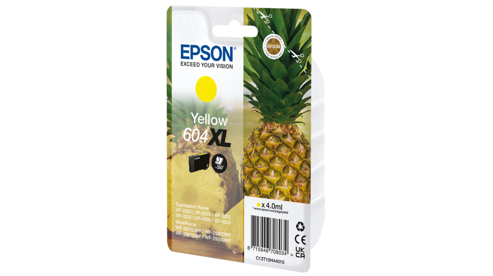CARTUCHO EPSON 604XL AMARILLO C13T10H44010 XP2200 WF-2910 PIÑA