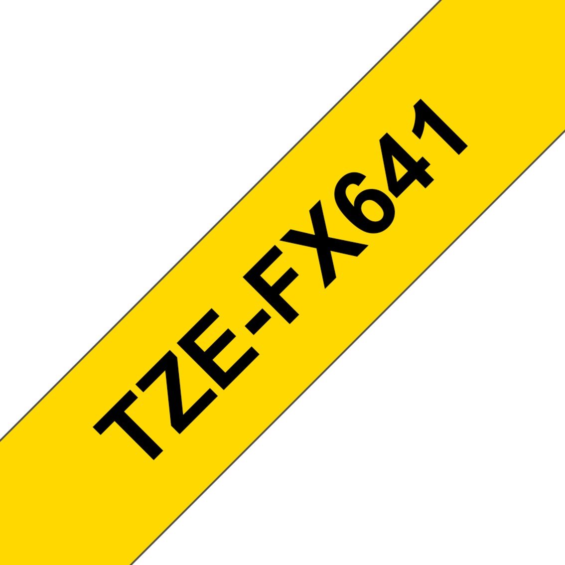 CINTA LAMINADA BROTHER TZeFX641 TEXTO NEGRO SOBRE FONDO AMARILLO
