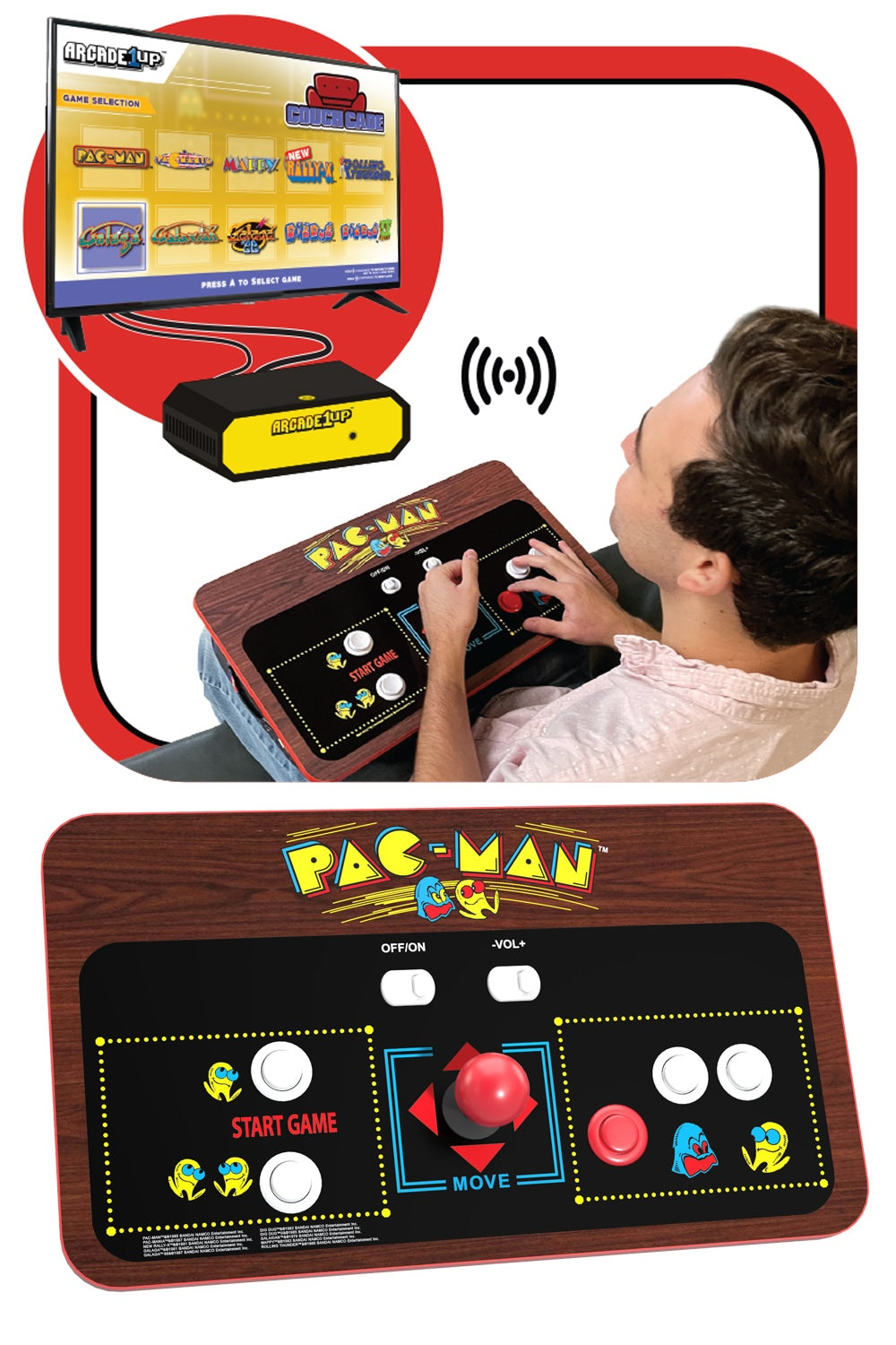 EMULADOR CONSOLA RETRO ARCADE 1 UP PAC-MAN COUCHCADE