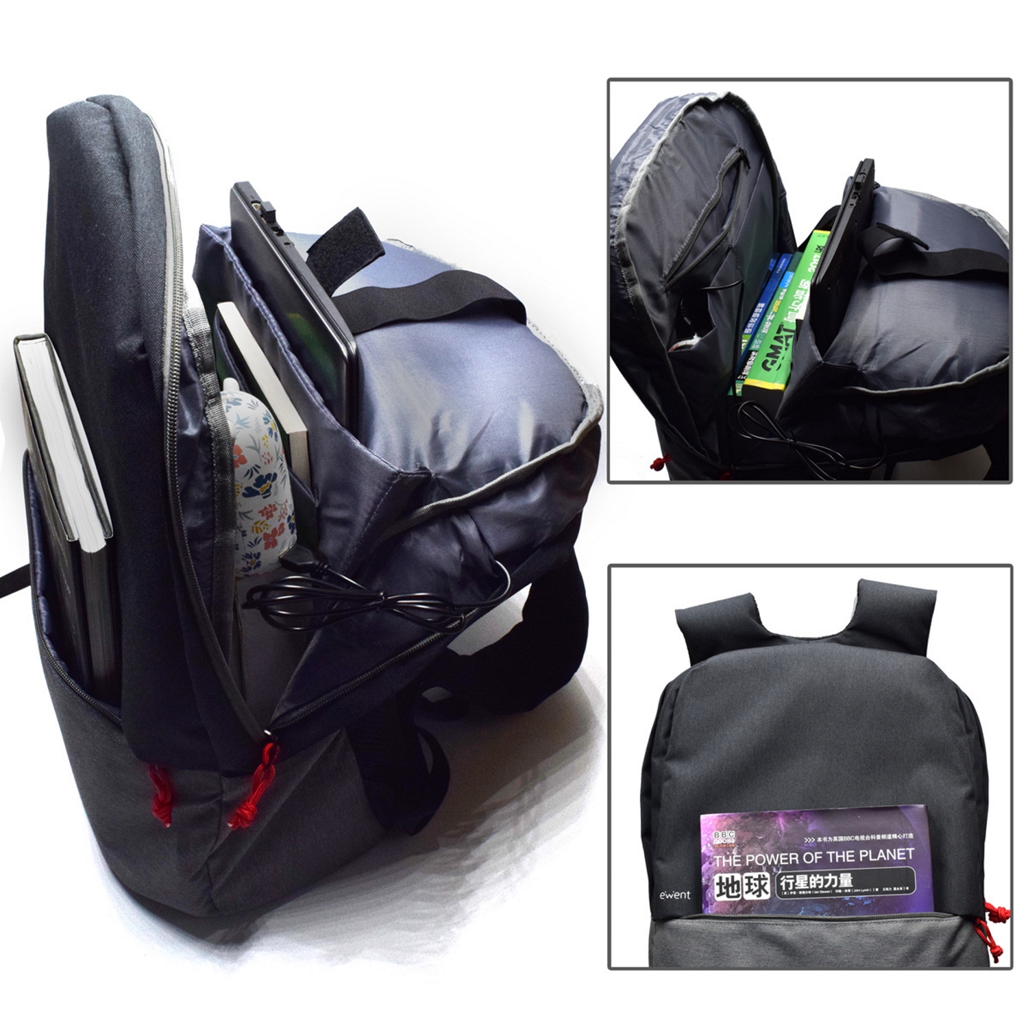 MOCHILA EWENT URBAN NOTEBOOK BACKPACK 17.3" CON PUERTO DE CARGA USB