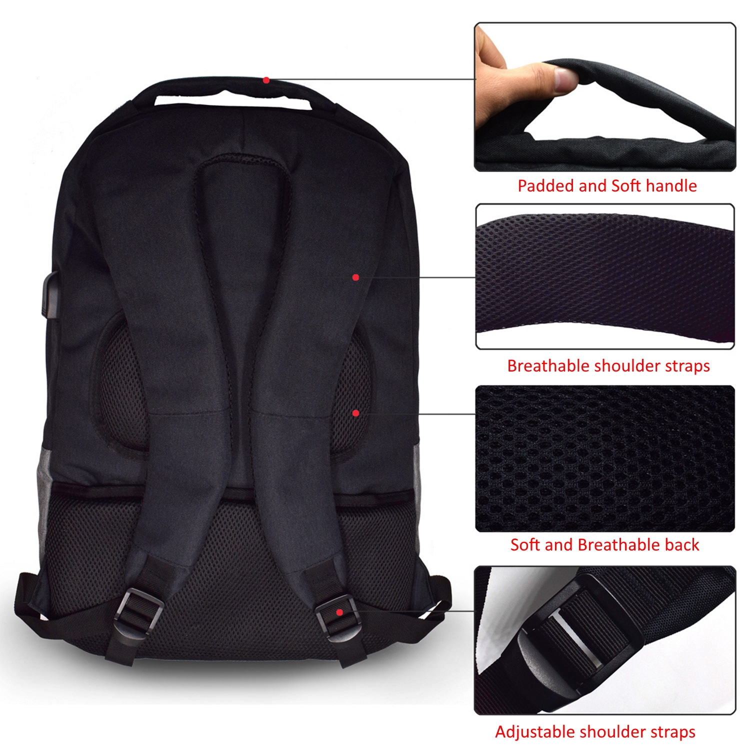 MOCHILA EWENT URBAN NOTEBOOK BACKPACK 17.3" CON PUERTO DE CARGA USB