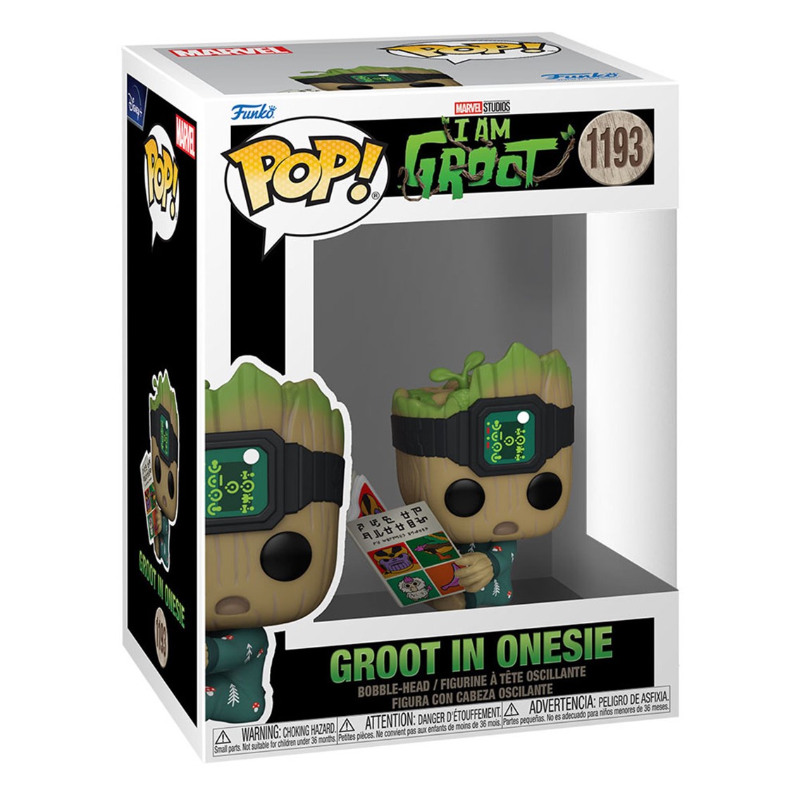 FUNKO POP MARVEL GUARDIANES DE LA GALAXIA GROOT EN PIJAMA CON LIBRO 70651