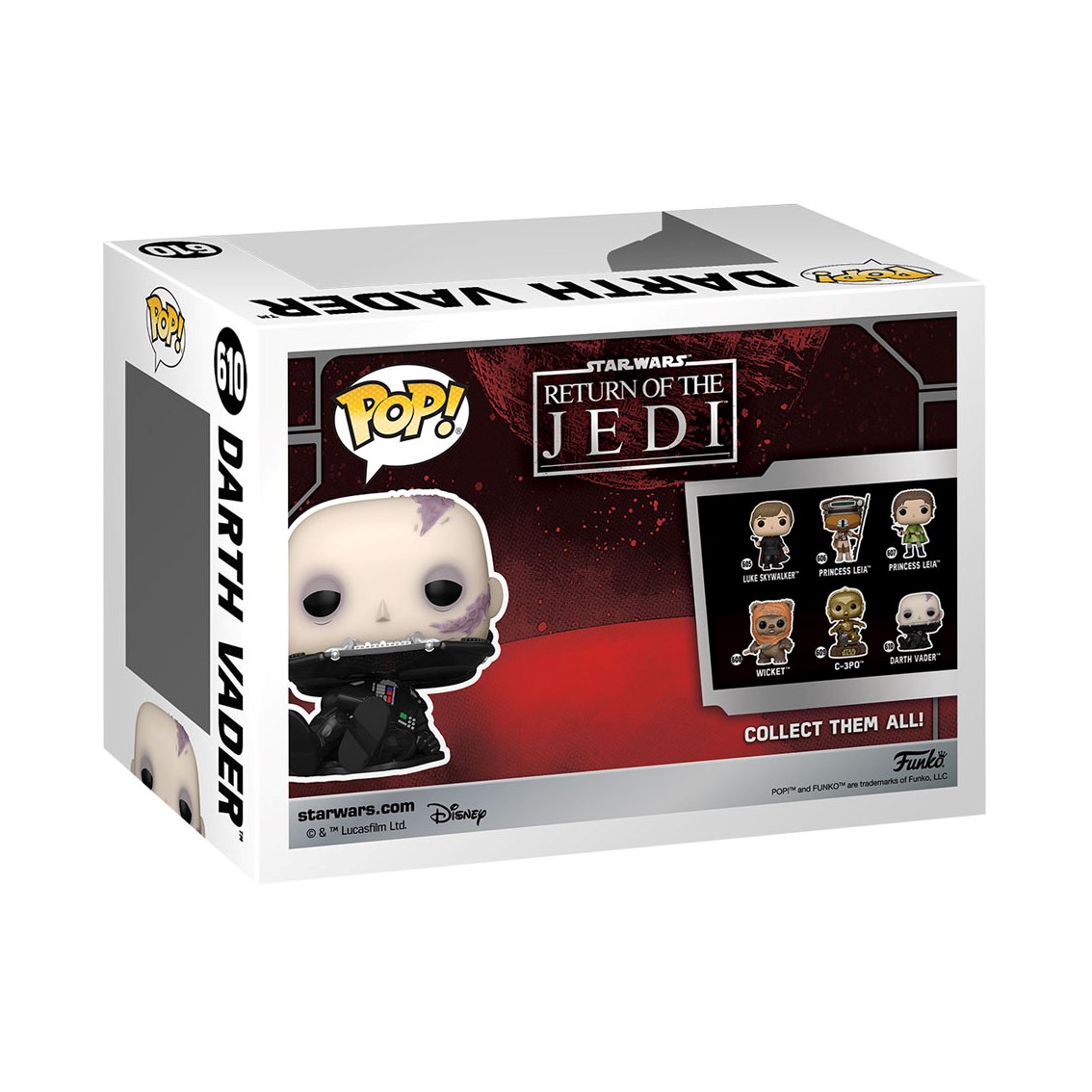 FUNKO POP STAR WARS RETORNO DEL JEDI 40 ANIVERSARIO DARTH VADER DESENMASCARADO 70750