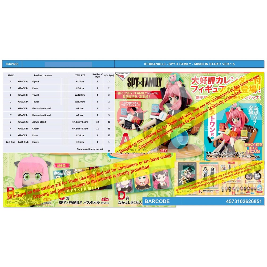 ICHIBAN KUJI BANPRESTO SPY X FAMILY MISSION START!
