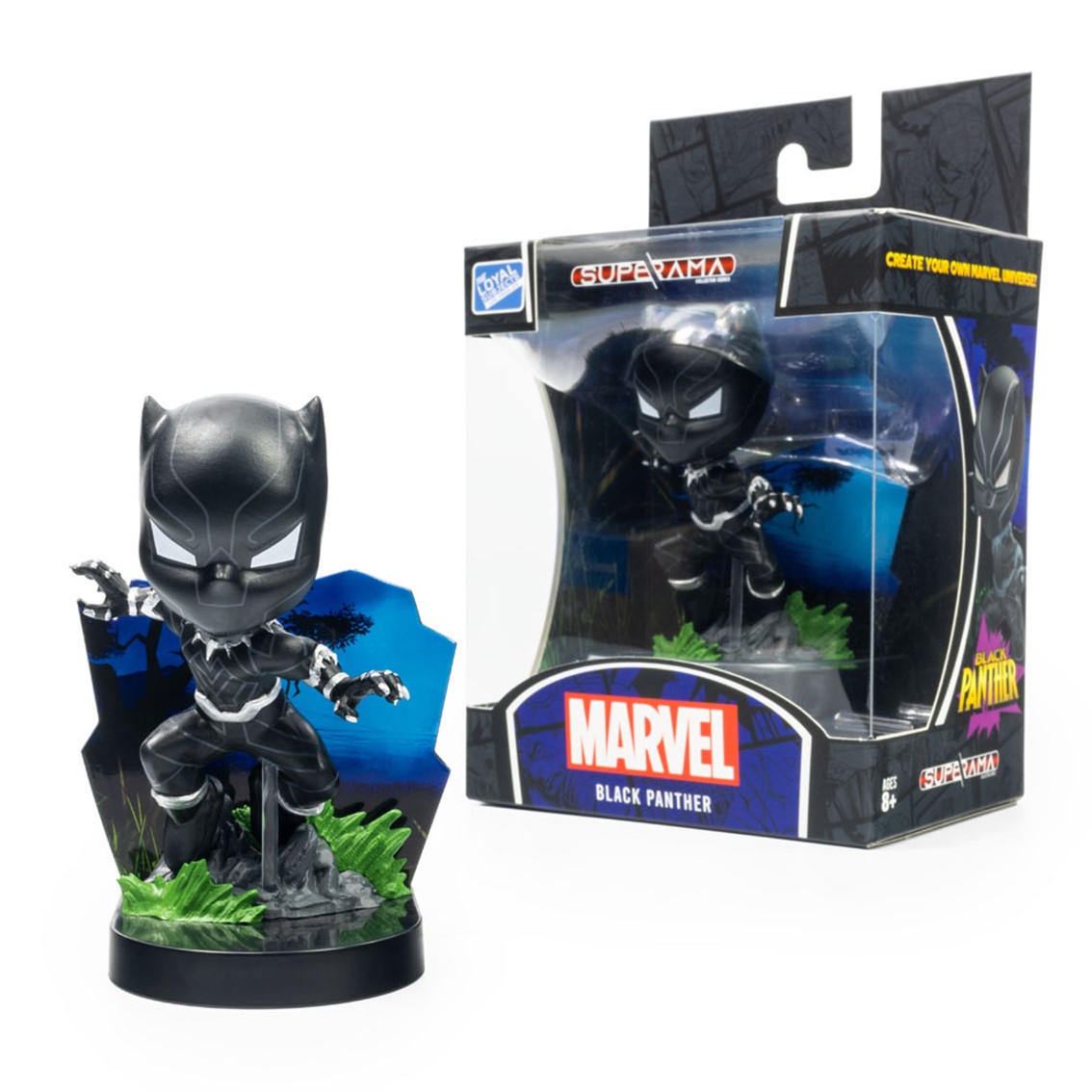 FIGURA MINI DIORAMA SUPERAMA THE LOYAL SUBJECTS BLACK PANTHER