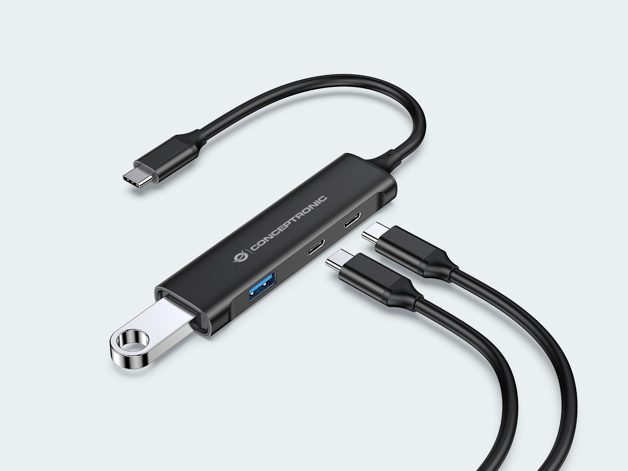 HUB USB TIPO C CONCEPTRONIC HUBBIES12B 4 PUERTOS USB 3.2 2 PUERTOS USB TIPO C