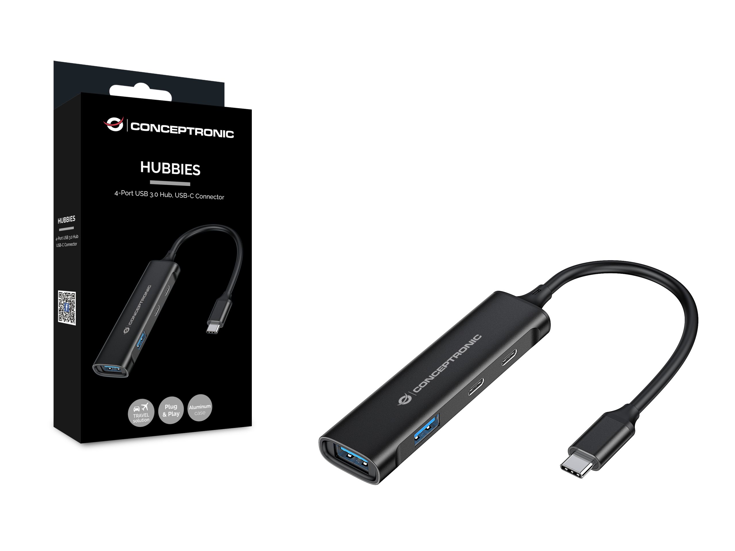 HUB USB TIPO C CONCEPTRONIC HUBBIES12B 4 PUERTOS USB 3.2 2 PUERTOS USB TIPO C