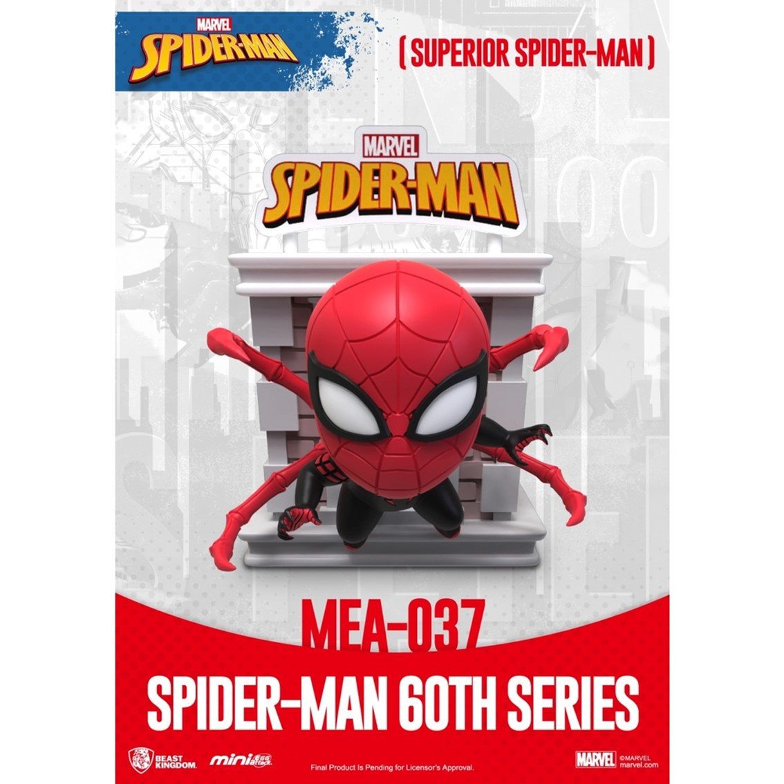 FIGURA BEAST KINGDOM MINI EGG ATTACK MARVEL SPIDER-MAN SUPERIOR SPIDER-MAN SERIE 60 ANIVERSARIO