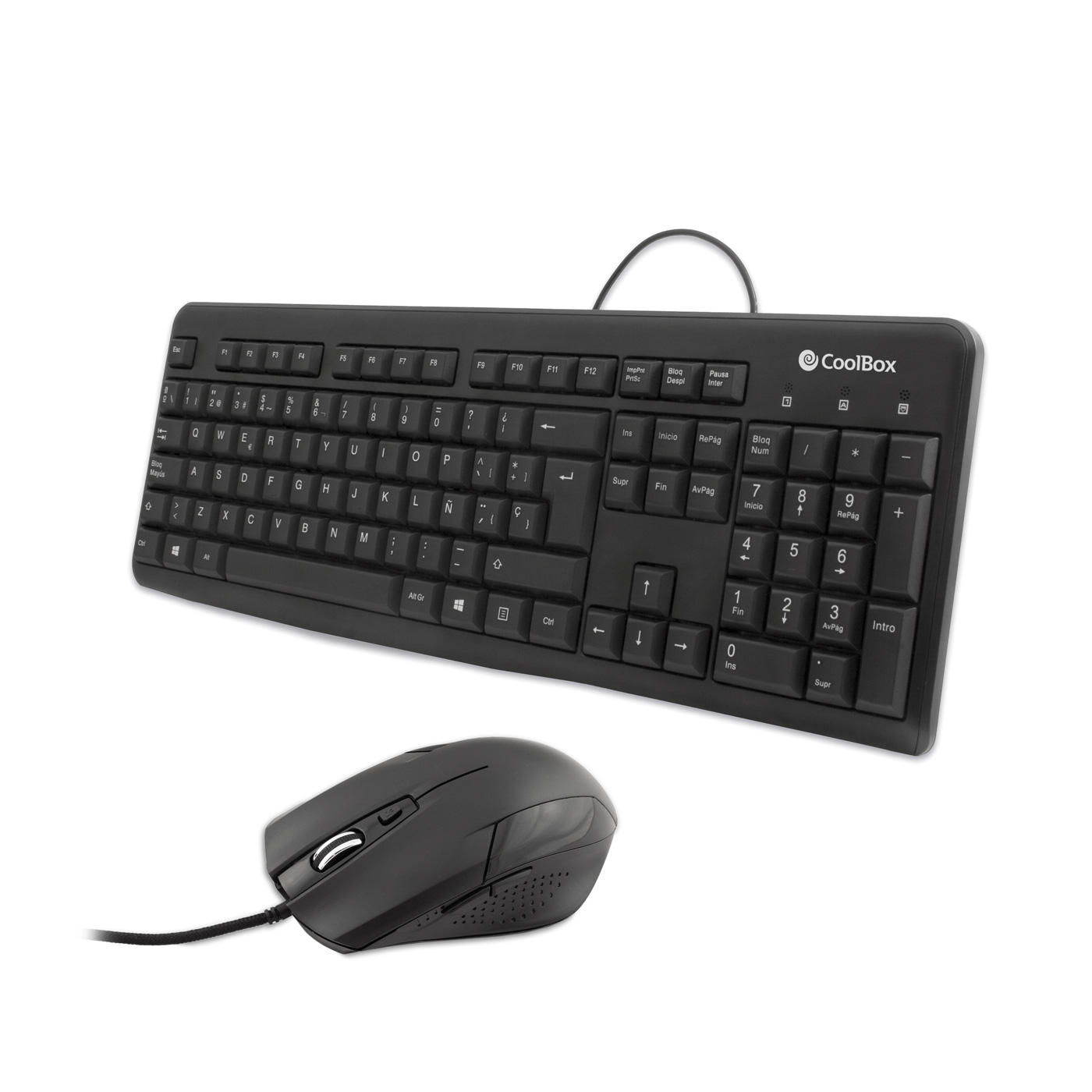 KIT TECLADO + RATON COOLBOX USB NEGRO COO-KTR-01U
