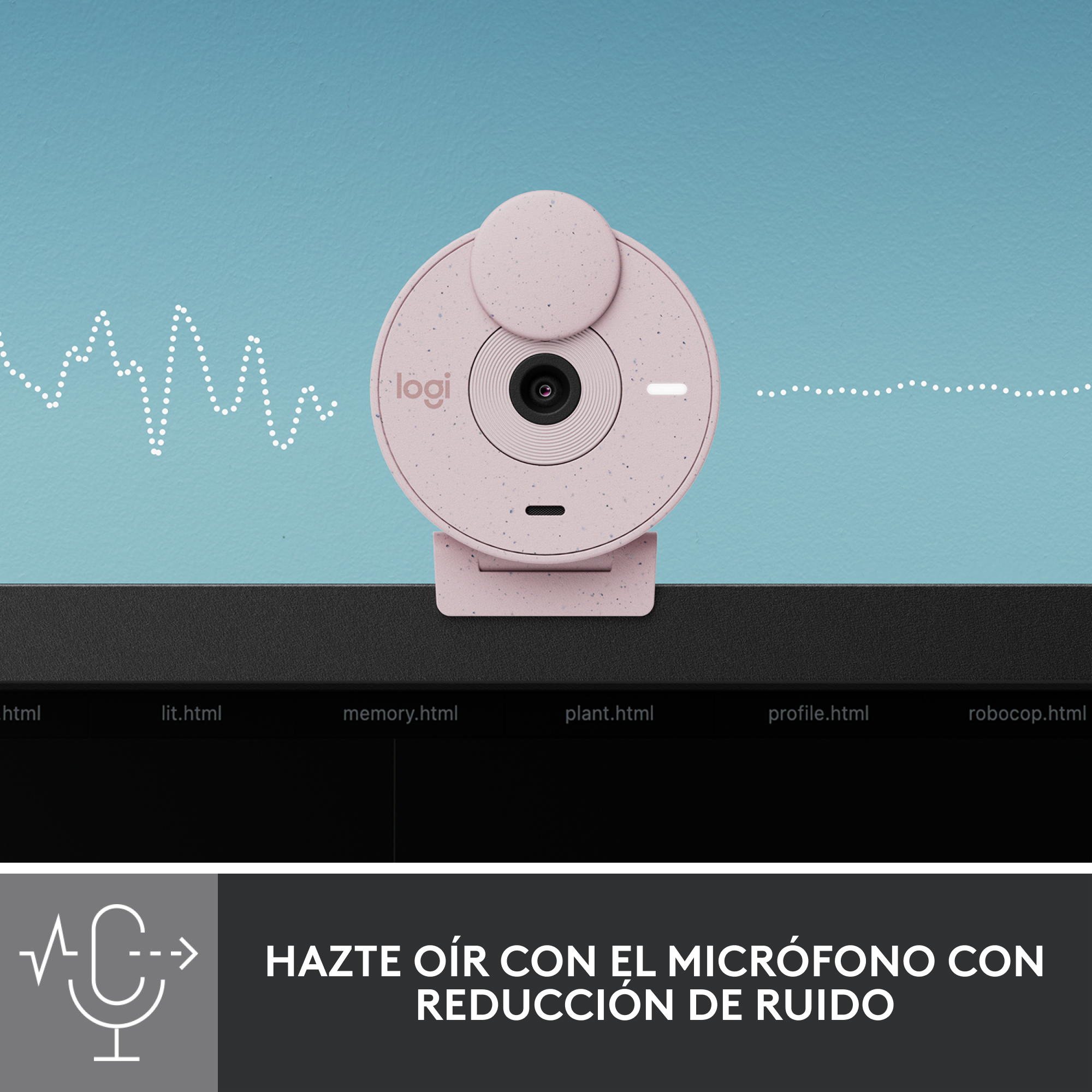WEBCAM LOGITECH BRIO 300 ROSADO FULL HD/ USB TIPO C