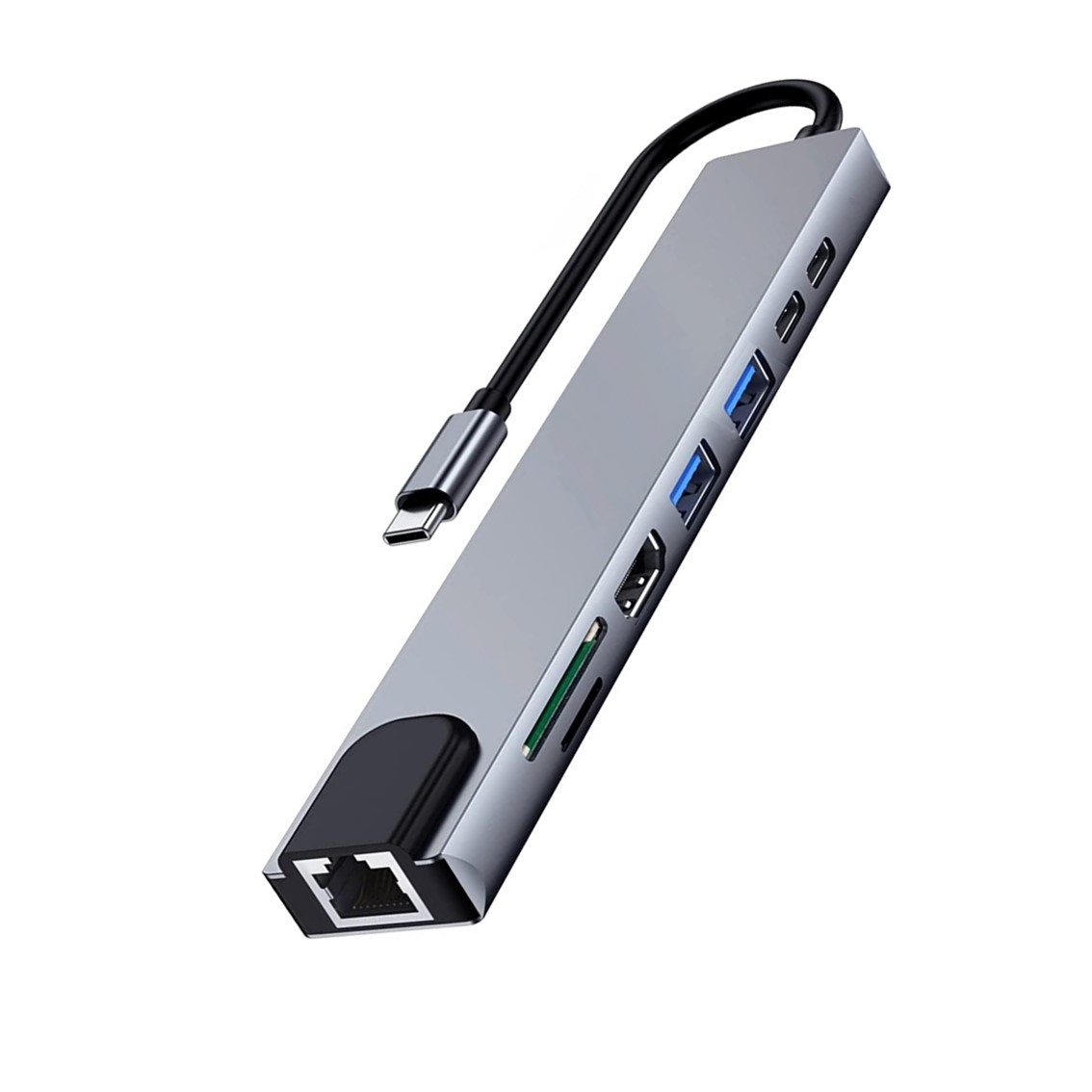 DOCKING STATION USB TIPO C EWENT EW1146 8 EN 1 87W / HDMI 4K / 1 X USB TIPO C PD / 1 X USB TIPO C / 2 X USB TIPO A / RJ45 / LECTOR DE TARJETAS