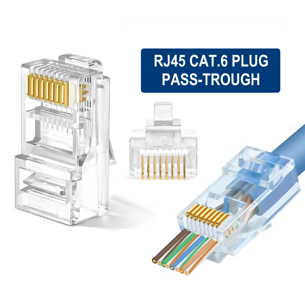 CONECTOR RJ45 EWENT EASYCONNECT IM1206 CAT.6 U/UTP PARA CABLE REDONDO 100 UNIDADES
