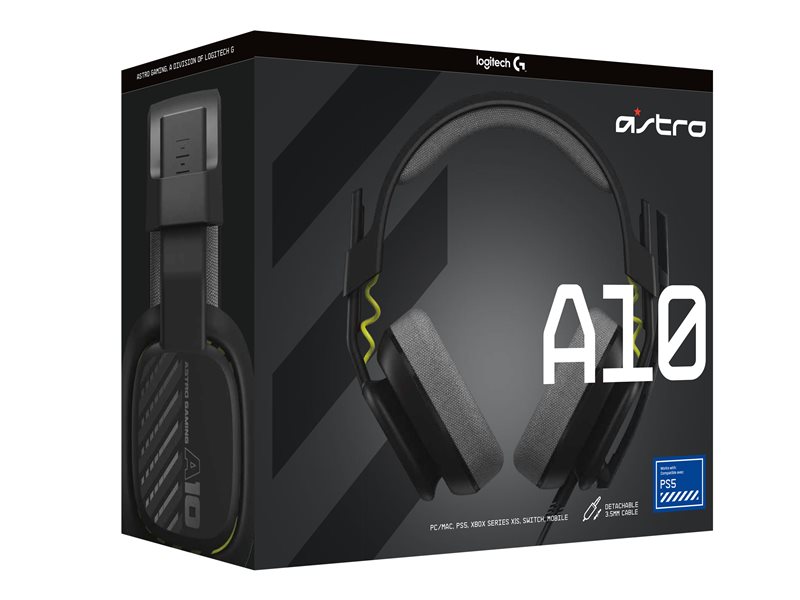 AURICULARES CON MICROFONO LOGITECH A10 ASTRO GAMING GEN 2 JACK 3.5MM NEGRO