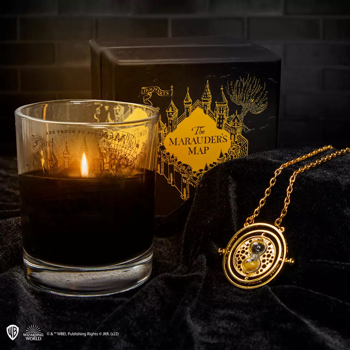 VELA MAPA DEL MERODEADOR Y COLLAR CINEREPLICAS HARRY POTTER