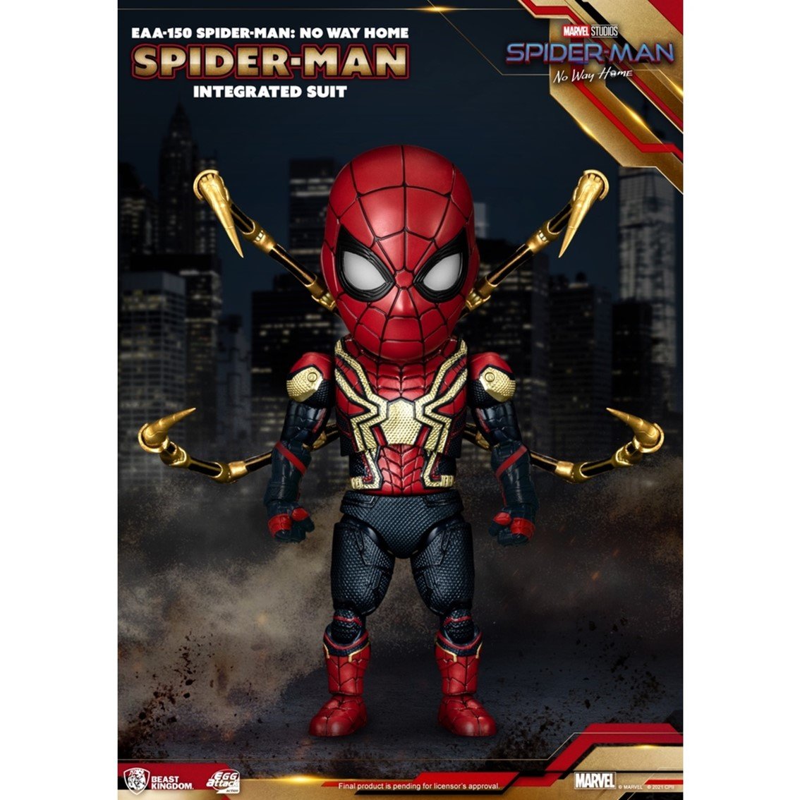 FIGURA BEAST KINGDOM EGG ATTACK MARVEL SPIDER-MAN NO WAY HOME TRAJE INTEGRADO