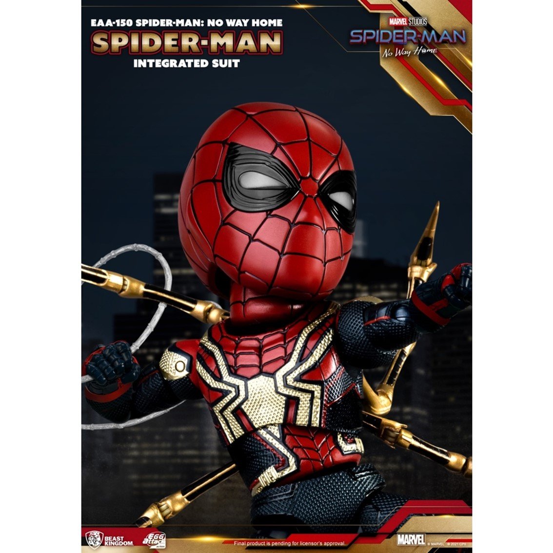 FIGURA BEAST KINGDOM EGG ATTACK MARVEL SPIDER-MAN NO WAY HOME TRAJE INTEGRADO