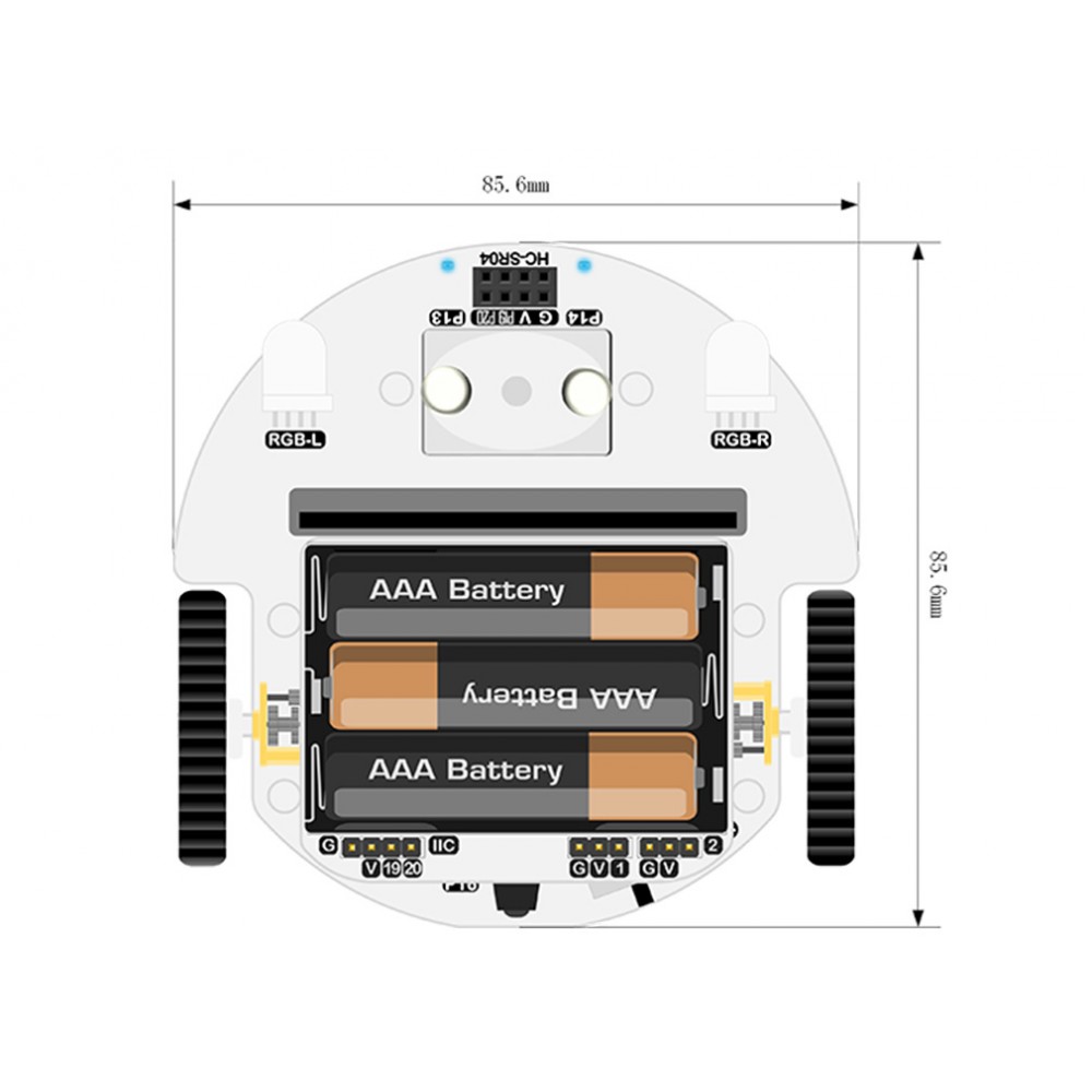 ROBOT COCHE MICRO:BIT SMART CUTEBOT SIN PLACA