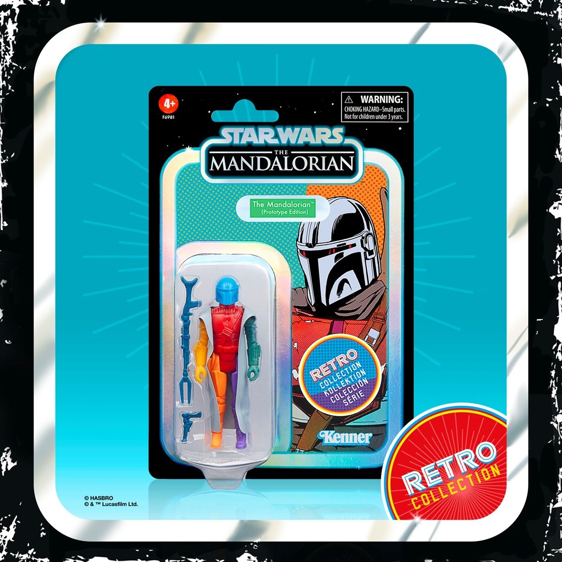 FIGURA HASBRO STAR WARS RETRO PROTOTYPE SERIES - THE MANDALORIAN (modelo aleatorio)