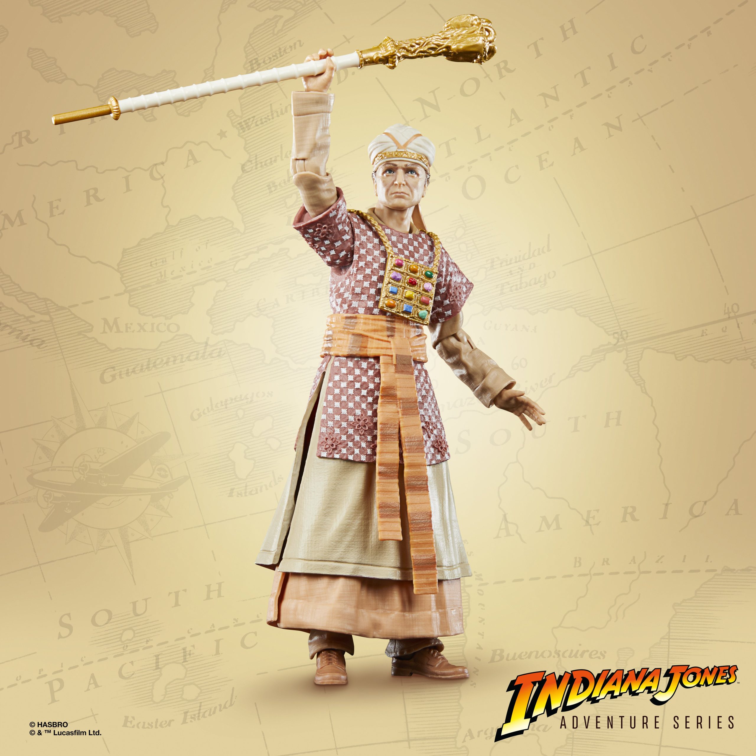 FIGURA HASBRO INDIAN JONES ADVENTURE SERIES - RENÉ BELLOQ (CEREMONIAL)