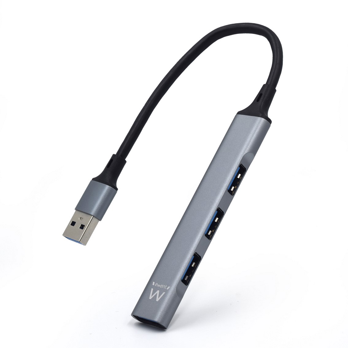 HUB SLIM EWENT 4 PUERTOS USB + ENTRADA Y SALIDA / USB TIPO A