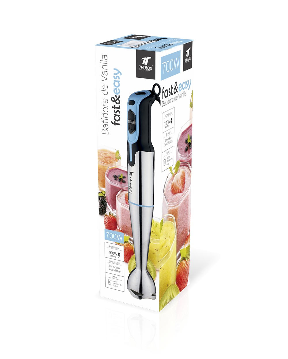 BATIDORA DE MANO THULOS TH-BM512 AZUL 700W