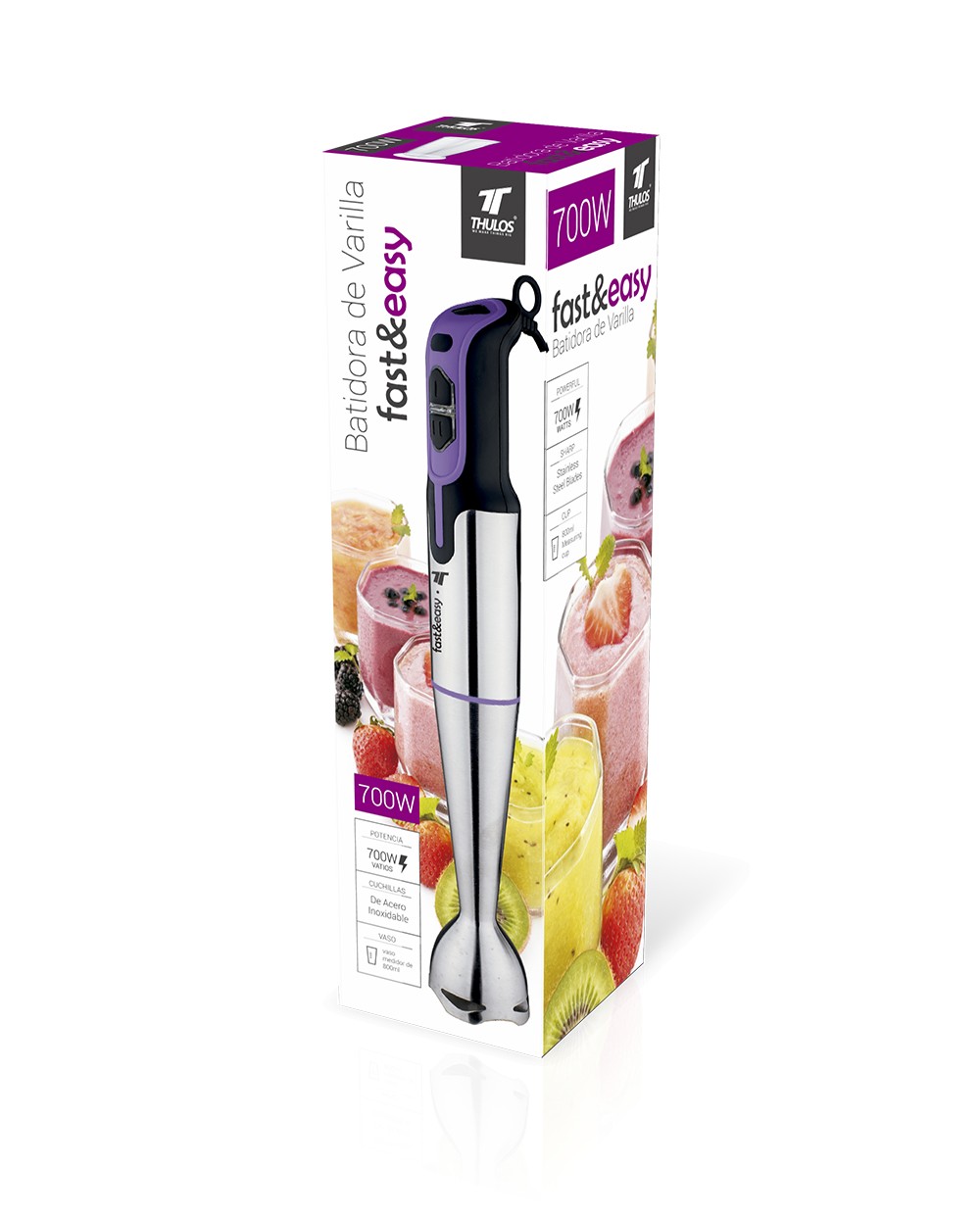 BATIDORA DE MANO THULOS TH-BM512 MORADO 700W