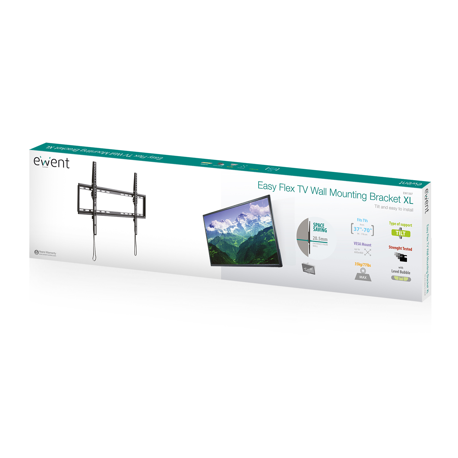 SOPORTE DE PARED EWENT EW1507 PARA TV DE 37" -75" CARGA MAXIMA 35KG