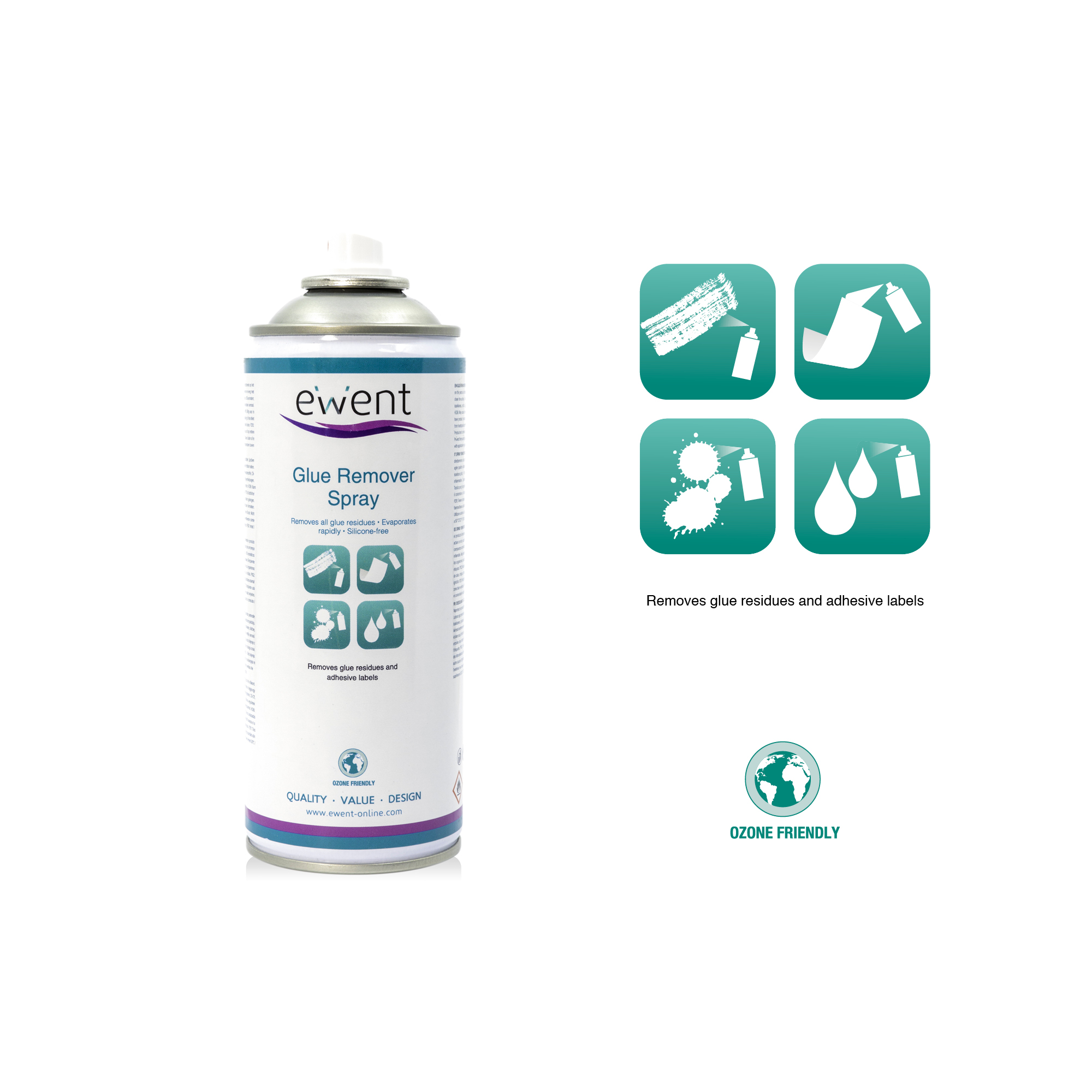 BOTE SPRAY REMOVEDOR DE PEGAMENTO EWENT EW5627