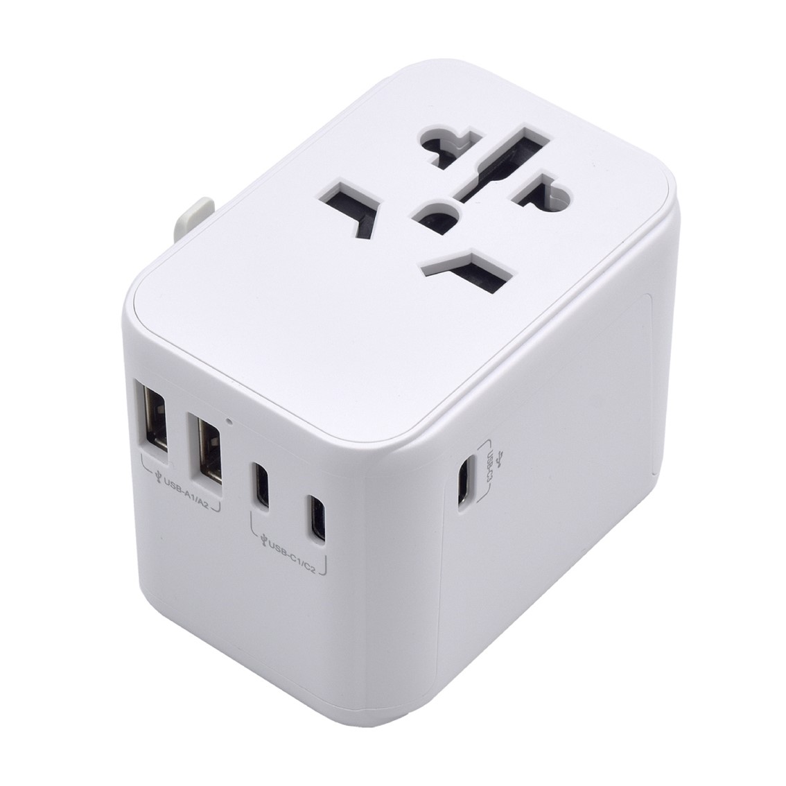 ENCHUFE UNIVERSAL EWENT EW1470 EU/USA/UK/AUS 2 X USB / 3 X USB TIPO C