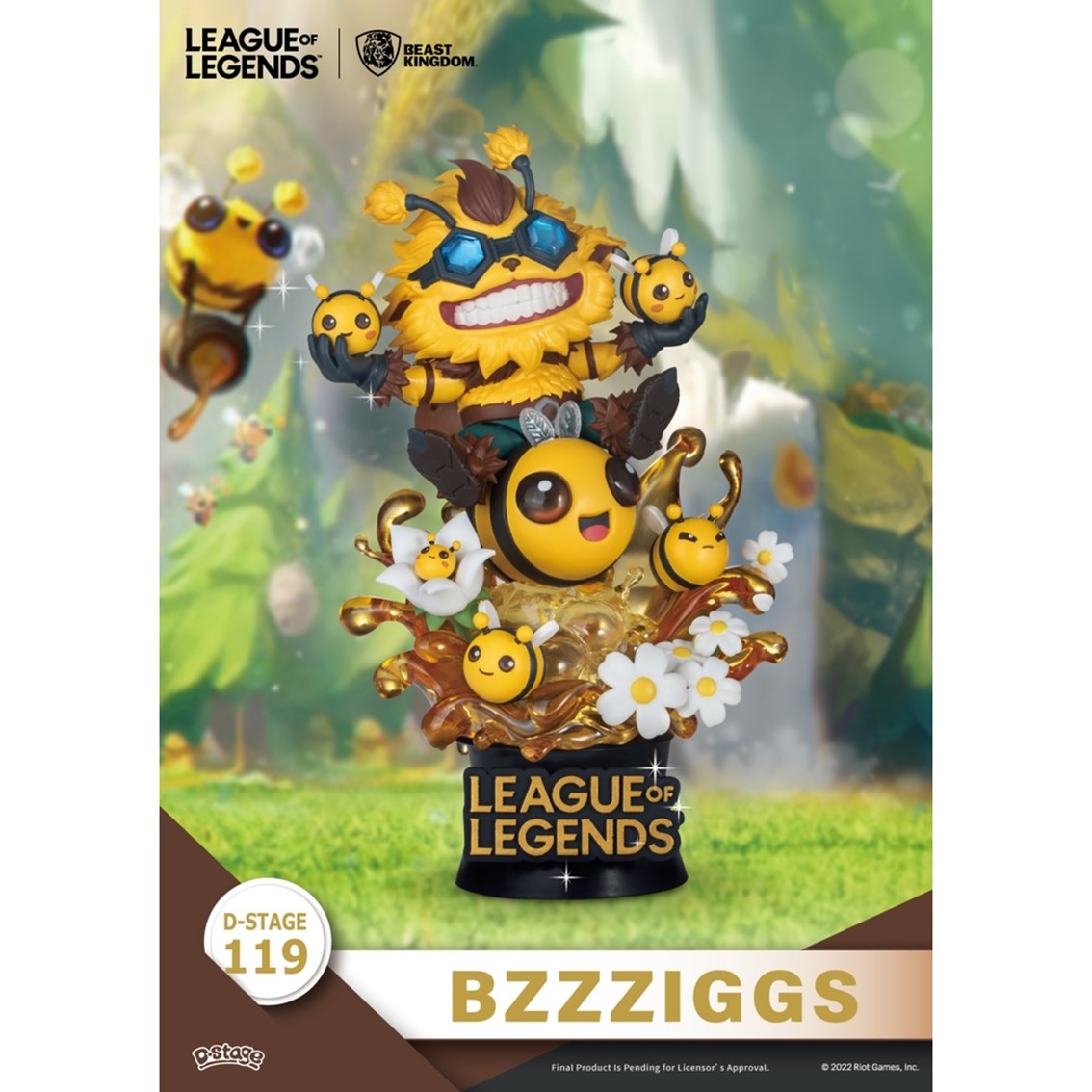 SET DE 2 FIGURAS BEAST KINGDOM DSTAGE LEAGUE OF LEGENDS BEEMO Y BZZZIGGS