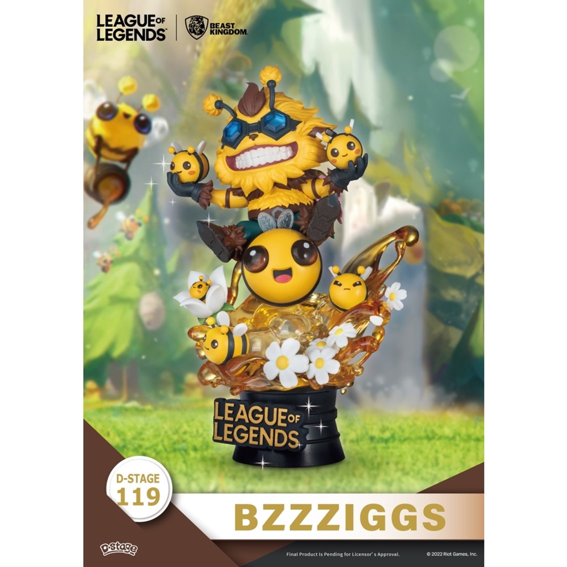SET DE 2 FIGURAS BEAST KINGDOM DSTAGE LEAGUE OF LEGENDS BEEMO Y BZZZIGGS