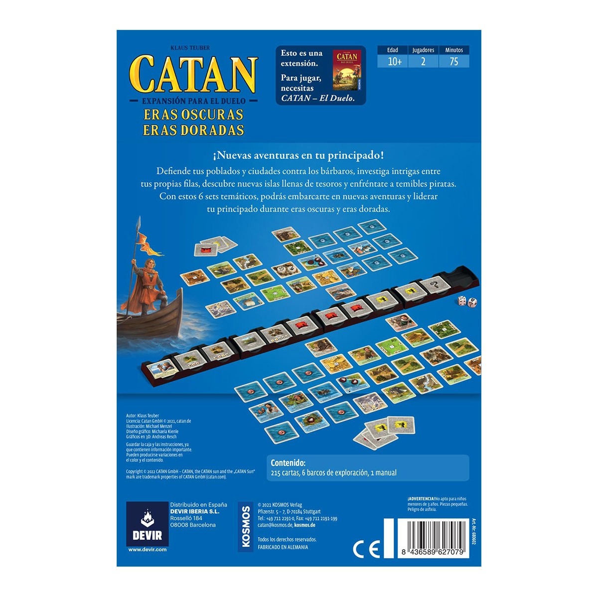 JUEGO DE MESA DEVIR CATAN EL DUELO ERAS OSCURAS ERAS DORADAS
