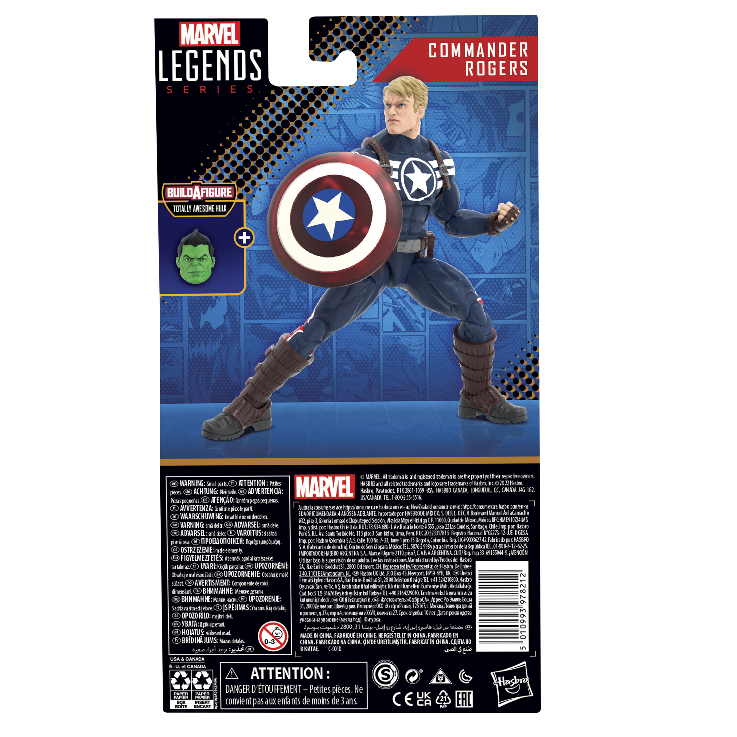 FIGURA HASBRO MARVEL LEGENDS SERIES COMANDANTE ROGERS