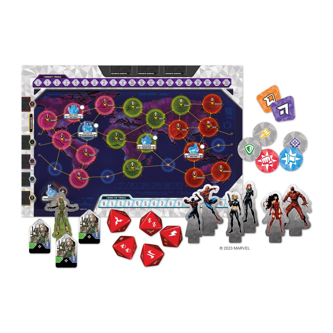 JUEGO DE MESA MARVEL D.A.G.G.E.R. EDAD RECOMENDADA 12 AÑOS