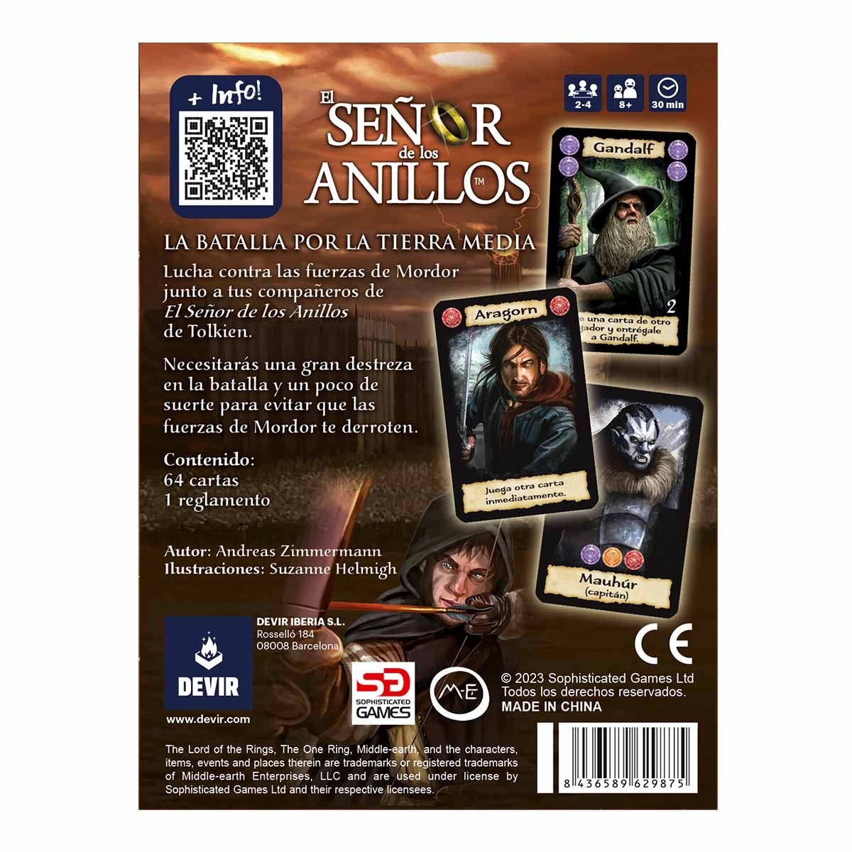 JUEGO DE CARTAS DEVIR EL SEÑOR DE LOS ANILLOS BATALLA POR LA TIERRA MEDIA