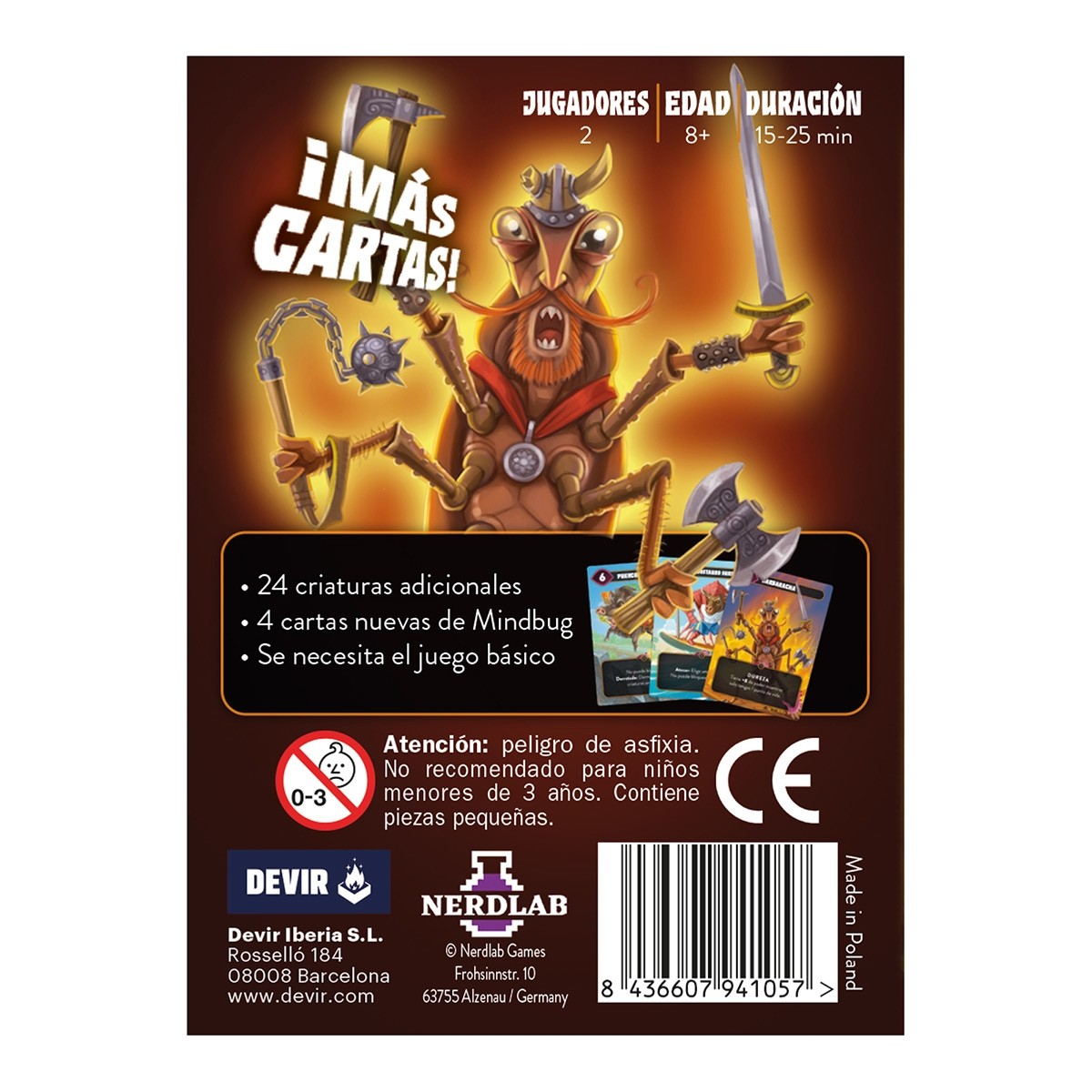 JUEGO DE MESA DEVIR MINDBUG PRIMER CONTACTO - NUEVAS CRIATURAS