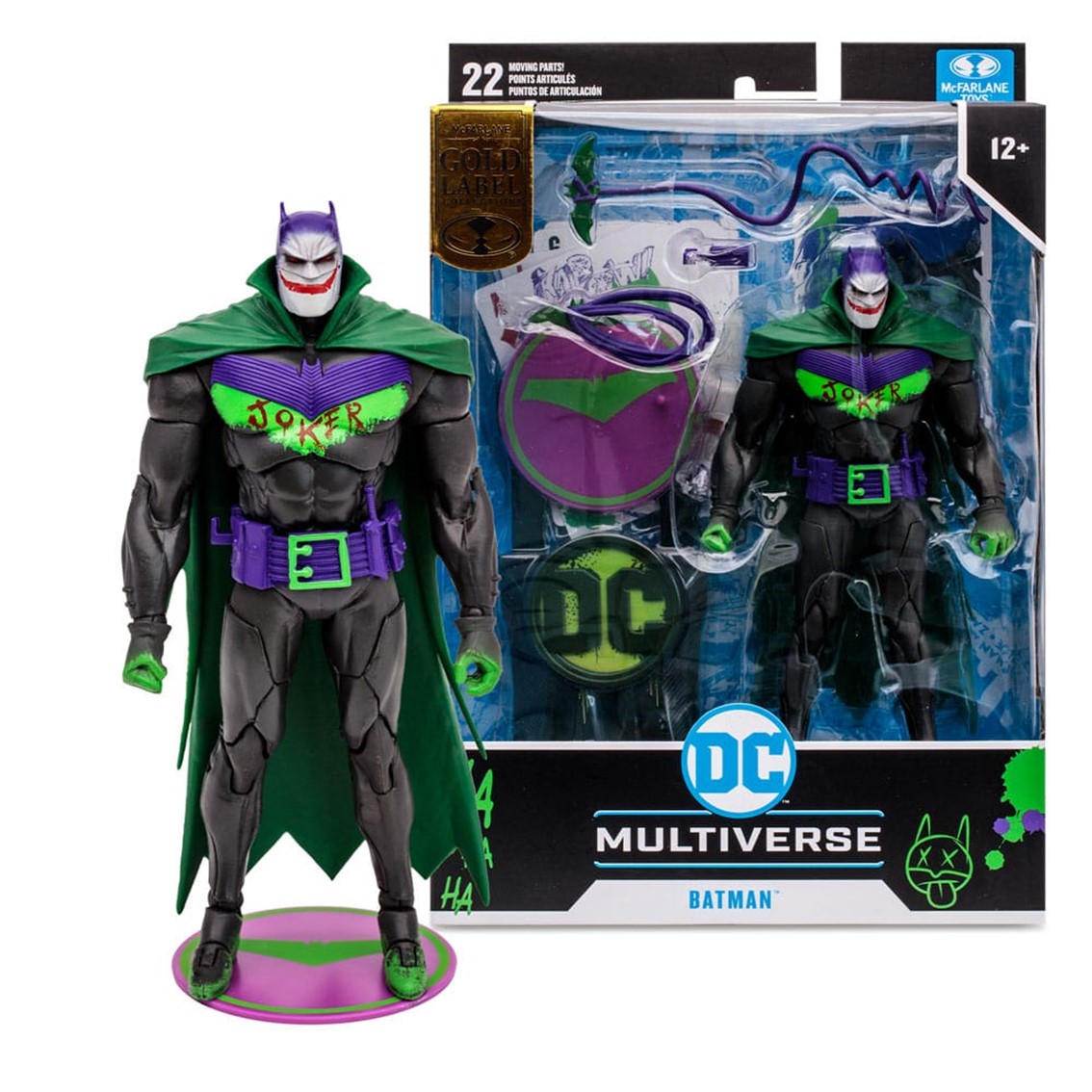 FIGURA MCFARLANE TOYS DC MULTIVERSE 7IN - BATMAN (BATMAN: WHITE KNIGHT)(JOKERIZED)(GOLD LABEL)