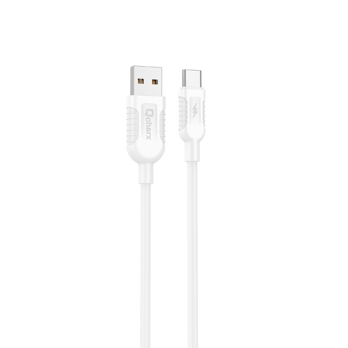 CABLE QCHARX ATHENS USB A TIPO C 3A / 1 M / PVC BLANCO