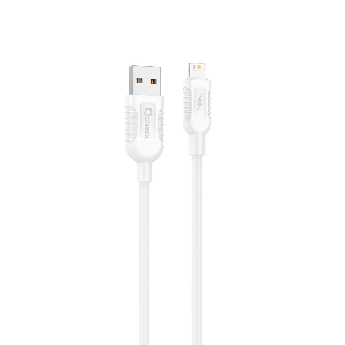 CABLE QCHARX ATHENS USB A LIGHTNING 3A / 1 M / PVC BLANCO