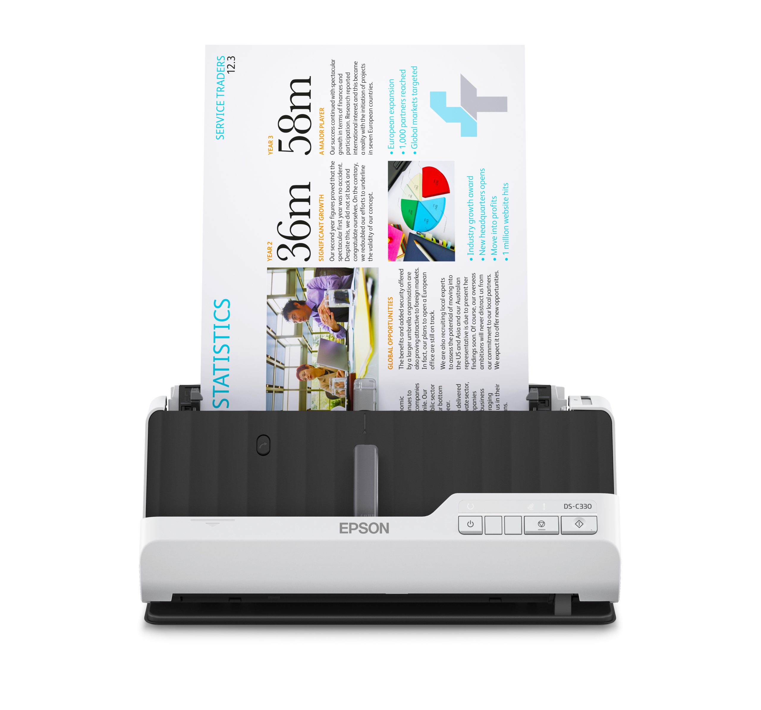 ESCANER SOBREMESA EPSON DS-C330 A4/ 30PPM/ DUPLEX/ COMPACTO/ ADF 20HOJAS