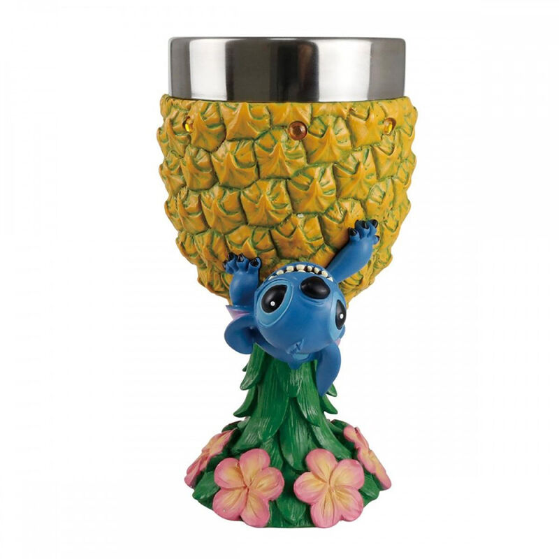 CÁLIZ DECORATIVO ENESCO DISNEY STITCH CON PIÑA
