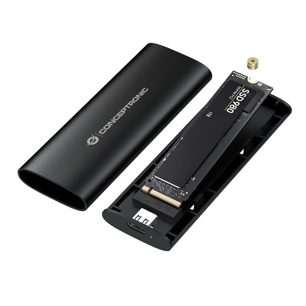 CAJA EXTERNA CONCEPTRONIC SSD M.2 PARA DISCO DURO USB TIPO C