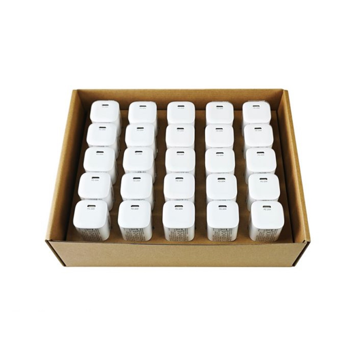 PACK 25 UNIDADES CARGADOR DE PARED EQUIP 245530 PD 1 X USB TIPO C / 20W / CARGA RAPIDA