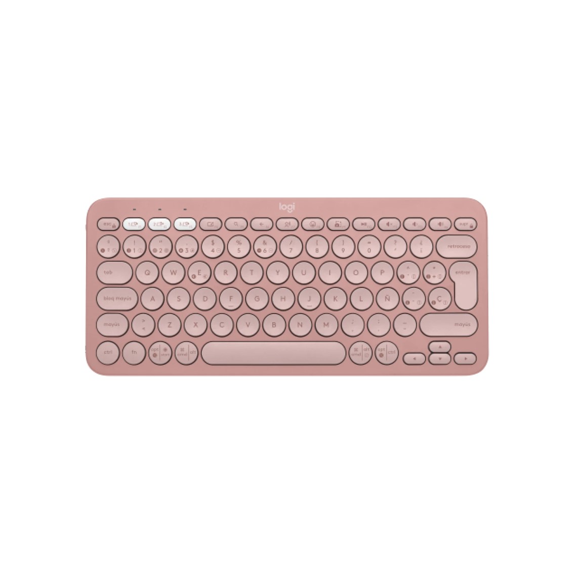 TECLADO LOGITECH PEBBLE KEYS 2 K380S INALAMBRICO ROSA