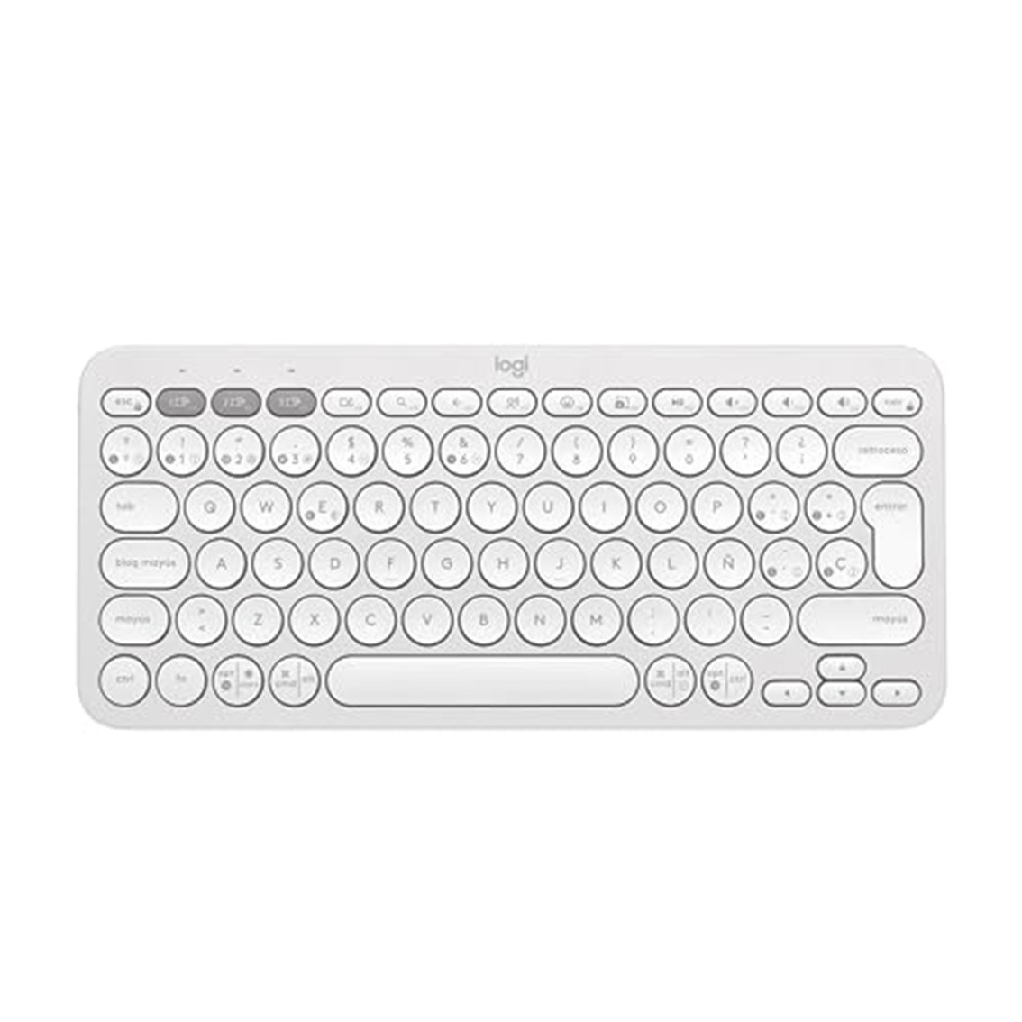TECLADO LOGITECH PEBBLE KEYS 2 K380S INALAMBRICO BLANCO