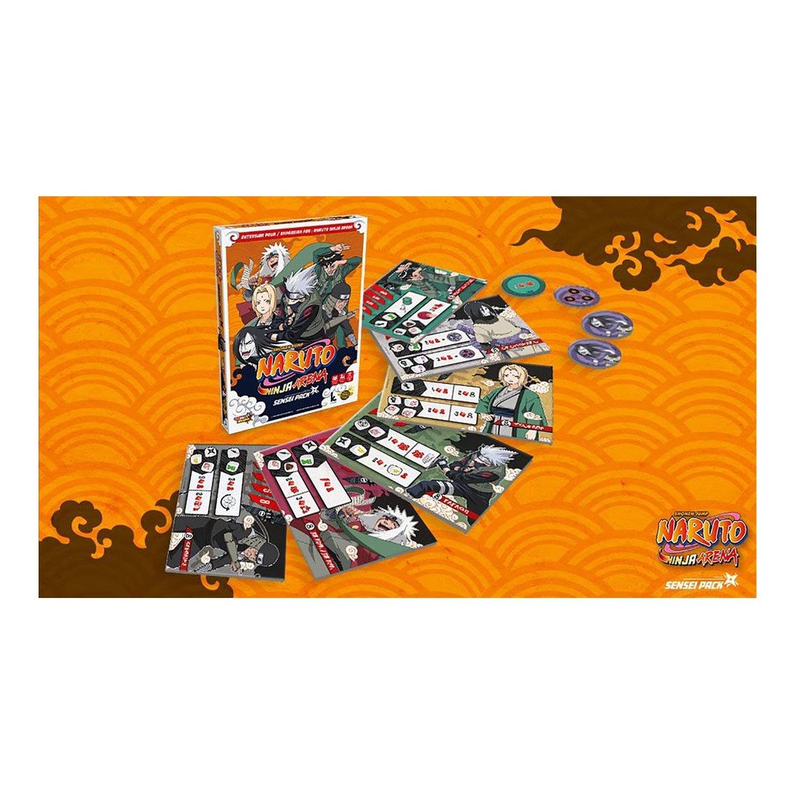 JUEGO DE MESA NARUTO NINJA ARENA SENSEI PACK EDAD RECOMENDADA 10 AÑOS (INGLES)