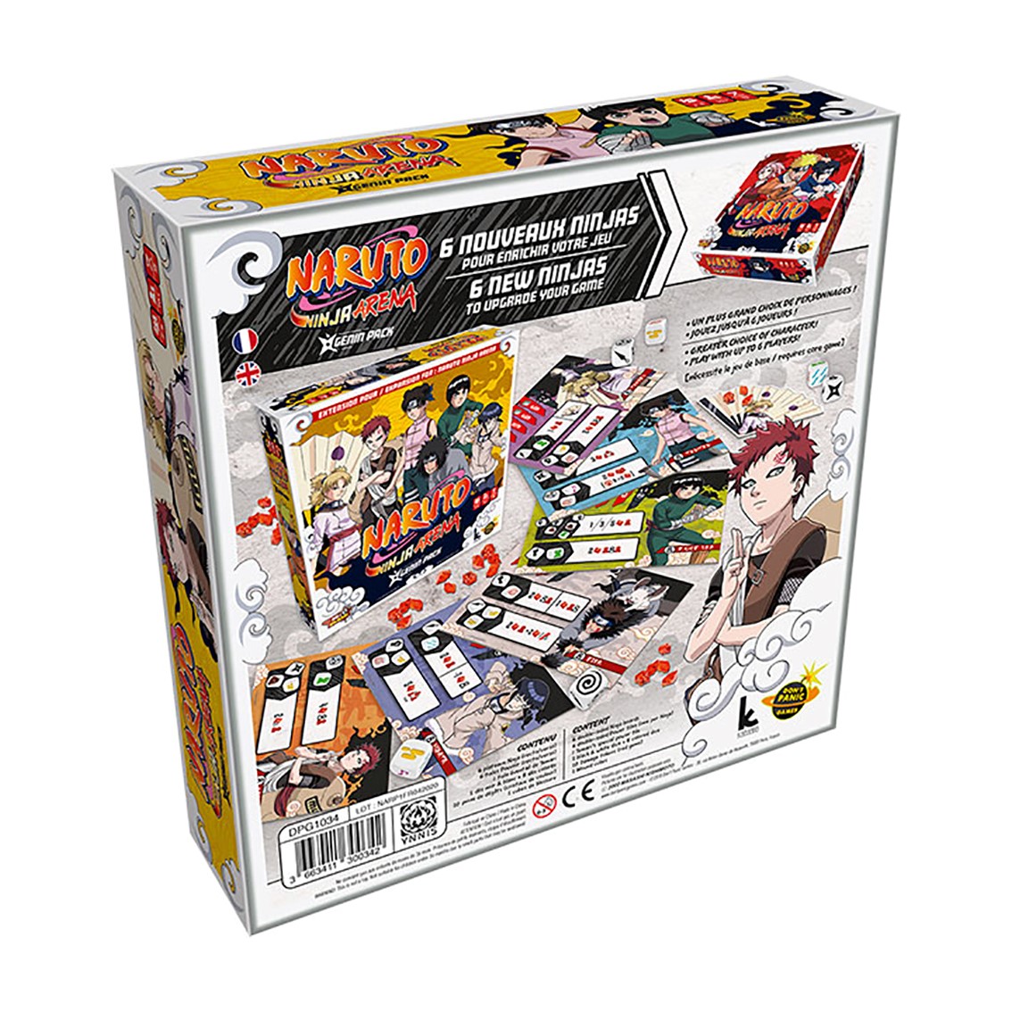 JUEGO DE MESA NARUTO NINJA ARENA GENIN PACK EDAD RECOMENDADA 10 AÑOS (INGLES)