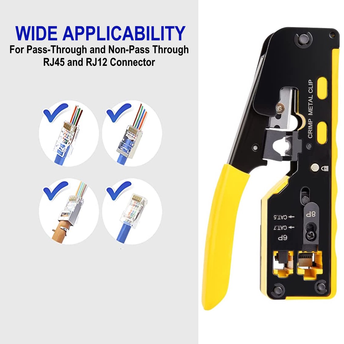 CRIMPADORA EWENT EW9006 PARA CAT.5E/CAT.6/CAT.6A/CAT.7/RJ11/RJ12