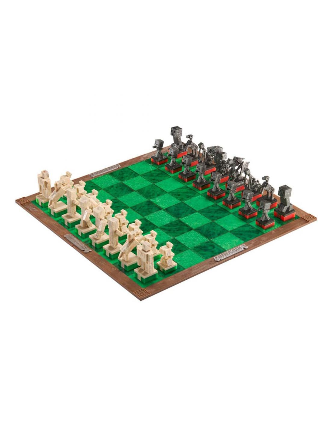 JUEGO DE MESA AJEDREZ THE NOBLE COLLECTION MINECRAFT HÉROES VS. CRIATURAS