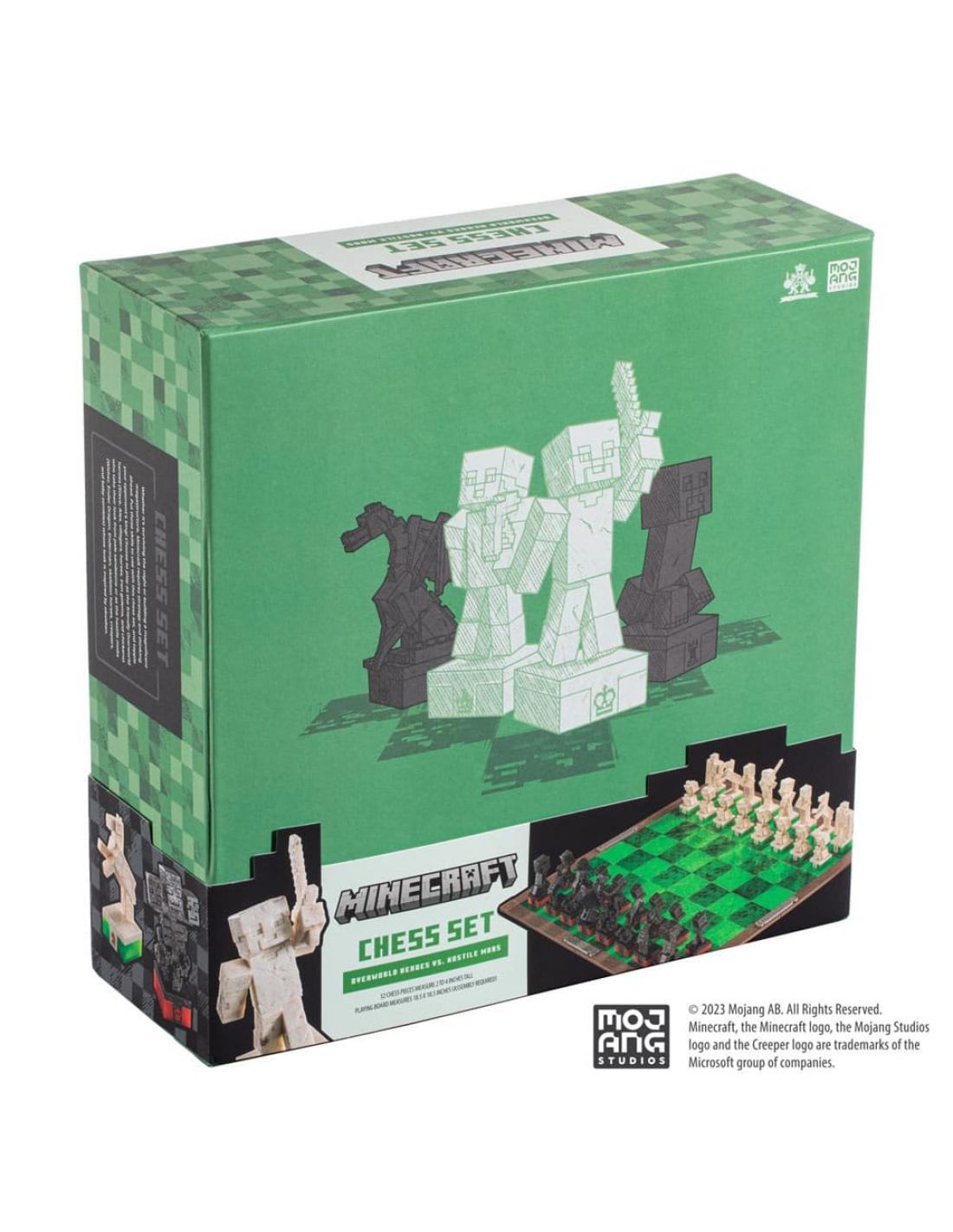 JUEGO DE MESA AJEDREZ THE NOBLE COLLECTION MINECRAFT HÉROES VS. CRIATURAS